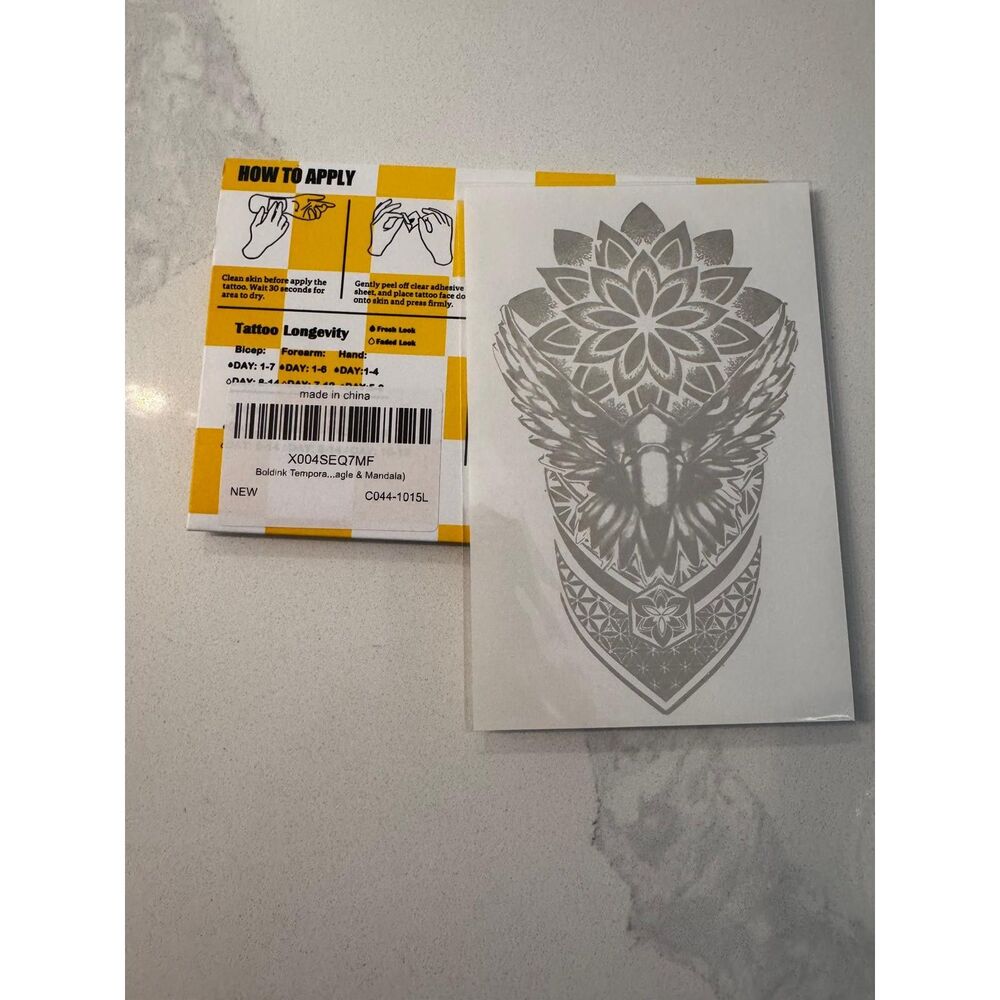 BOLDINK semi-permanent temporary tattoo sheet
